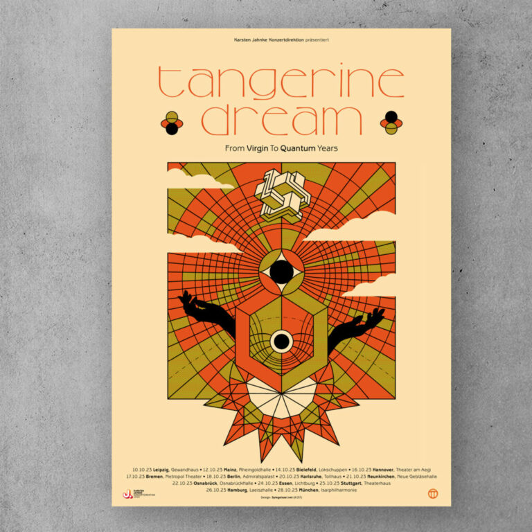 Tour poster: Tangerine Dream – From Virgin to Quantum years Tour